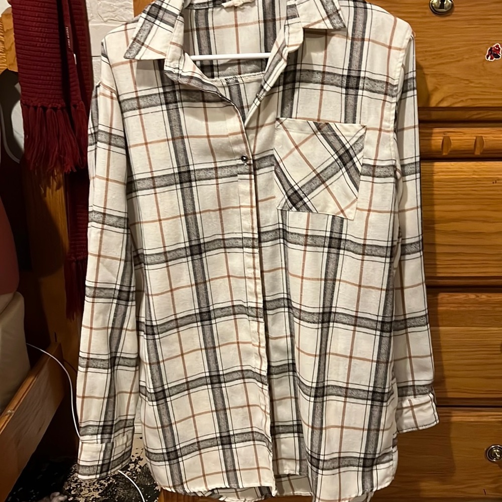 Black and white oversized flannel